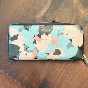 Kate Spade Margaux Brush Bloom Slim Continental Wallet